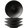 Jusalpha Set of 4-Japanese Style Porcelain Dinner Plates, Versatile Circular