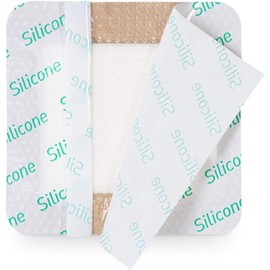 MedVanceTM Silicone - Bordered Silicone Adhesive Foam Dressing Size 2"x2" (1"x1" Pad), Box of 10 dressings