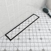 EXF Offset Linear Shower Drain 18 Inch Matte Black with