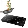 DYRABREST Electric Dual Induction Cooktop,Countertop Double Burner with Adjustable Temperature-Portable