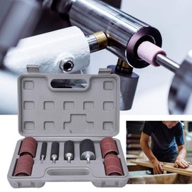 Generic Drive Drill Press Sanding Drum Kit, Woodworking & Metalworking Sanding Drum Sleeve Kit, 4 Sizes, 80 & 120 Grit, DIY