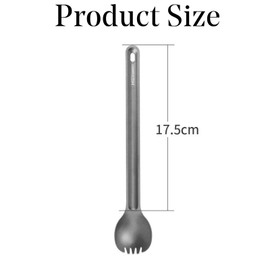 Long Handle Spork and Spoon Eco-Friendly Ultralight Portabale Flatware for Outdoor Camping Backpacking Hiking Travel Picnic Tableware with Bag(Sandblasting Spork)