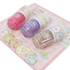 Sumikko Gurashi Peel Off Nail Art Removable Manicure Set of 3 / Cat Kyodai and Okashiya