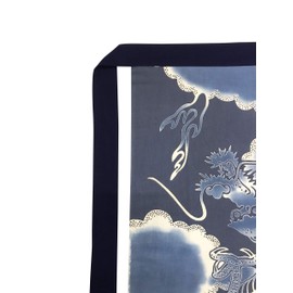 Edo-Ten Ecchu Loincloth (Loincloth), Made in Japan, 100% Cotton, Tenugui Pattern, Stylish, Japanese Pattern, Men's, One Size Fits Most, Skull, Dragon, Bat, Dragon (navy string)