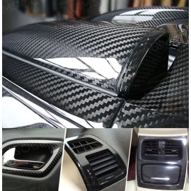 AUIMSOCO Car Carbon Fiber Vinyl Film Sticker Door Sill Scuff Anti Scratch Tape Protection