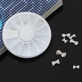 Nail Ribbon Parts Nail Parts Cubic Parts Silver Parts / 네일리본파츠 네일파츠 큐빅파츠 실버파츠