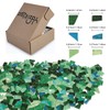 Yazikisa 1.1 lb Glass Mosaic Tiles Mixed Green Irregular Crystal