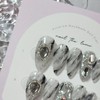 Smoke Veil Handmade Nail Tip - Long Ballerina / Smoke