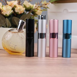 IKSKEY Travel Perfume Bottle Refillable Perfume Atomizer Portable Spray Bottle Pump for Travel 2 Pcs Pack of 8ML (Pink)