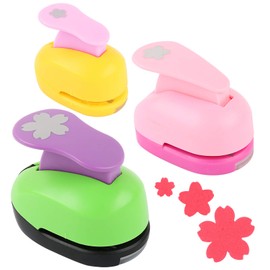 Flower Punch, Set of 3, Motif Punch, Paper Punch, 9 mm, 16 mm, 25 mm for Paper, DIY, Scrapbook, Photo Album, Crafts for Crafts with Paper