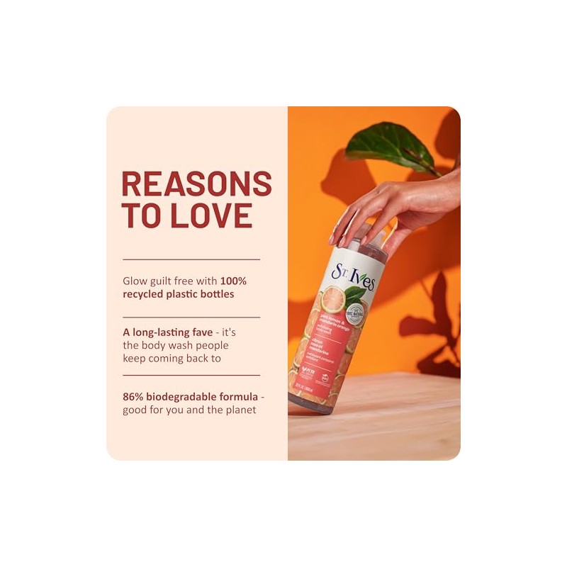St Ives Body Wash Pink Lemon + Mandarin Orange 22