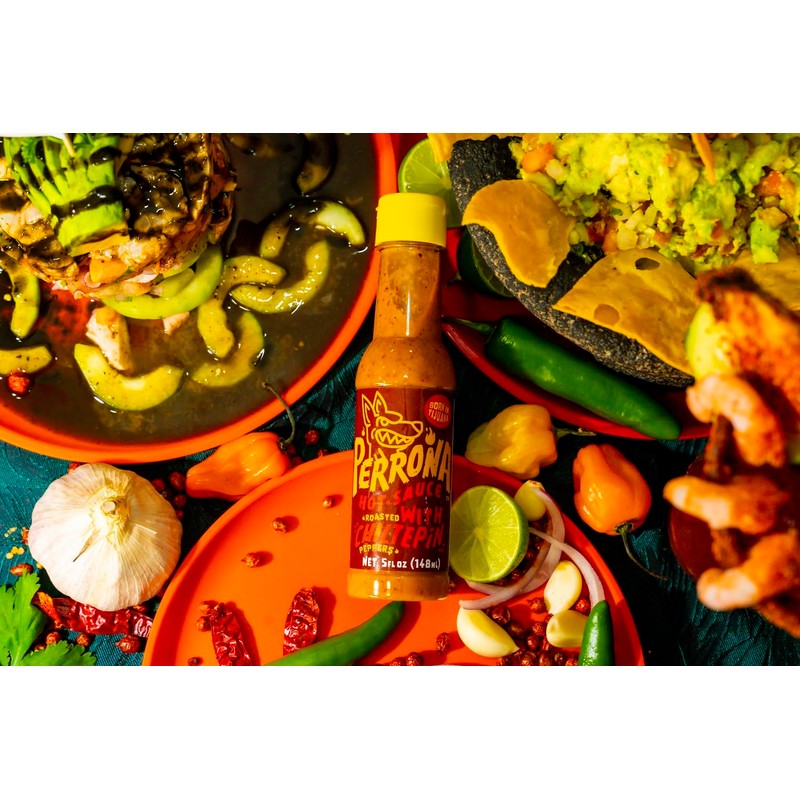 La Perrona Roasted Chiltepin Hot Sauce 5 Ounce Bottle |
