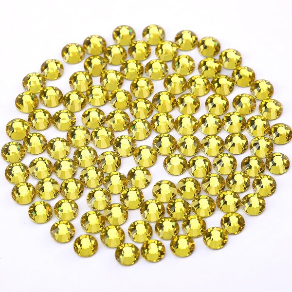 Novani Lemon Yellow Rhinestones 1440pcs SS20 Glass Rhinestones Crystal Flatback