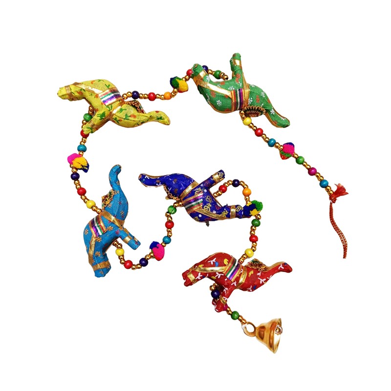 Indian Traditional Five Elephant Hanging Layer, Wall Hanging, Decorative Hanging