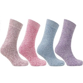 CHAAL® 3 Hiking Socks for Women Cotton Rich Athletic Socks Running Trekking Sports Womens Multi Performance Outdoor Socks (Size 4-8) Hiking Sox