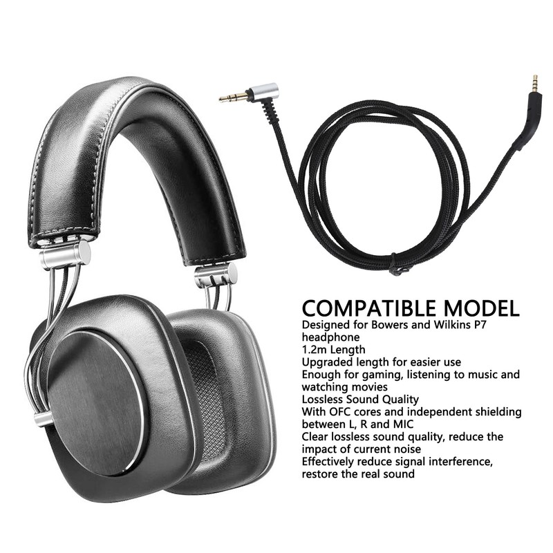 Headphone Replacement Cable Right Angle Gold Plated Plug Headset Upgrade