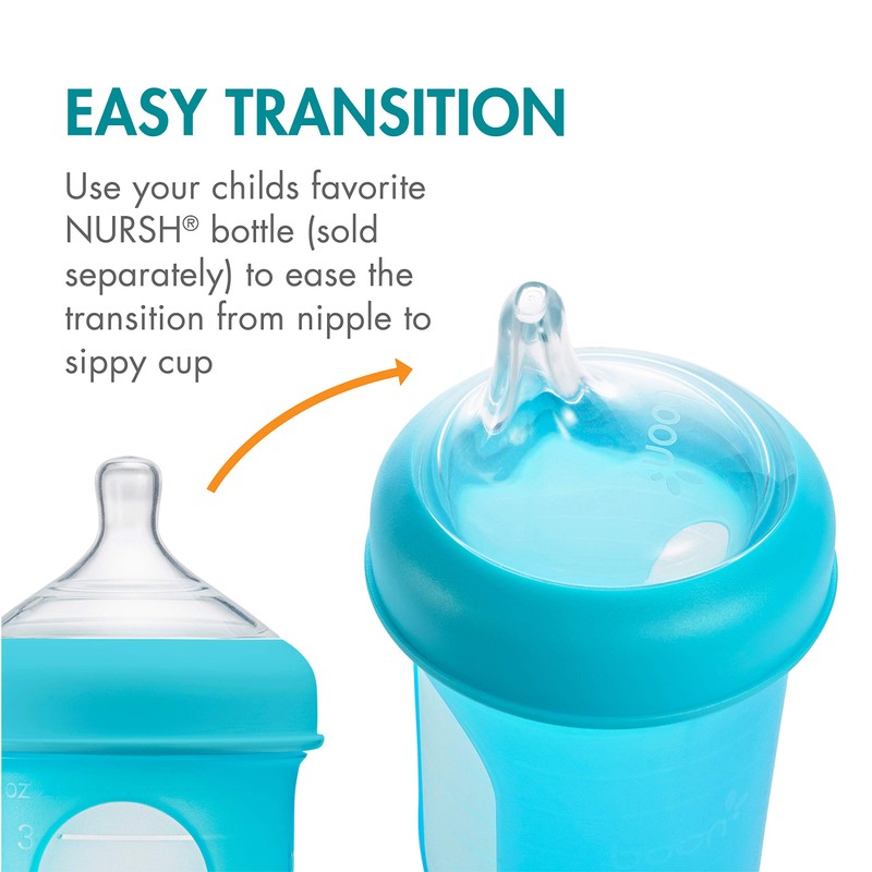 Boon Nursh Silicone Sippy Cup Lid - Convertible Transitional Sippy