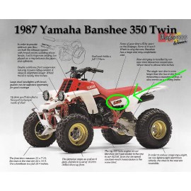 Factory EFX Twin 350 Decals fits Yamaha Banshee 350 87-04 Black and Blue Plastic Stickers