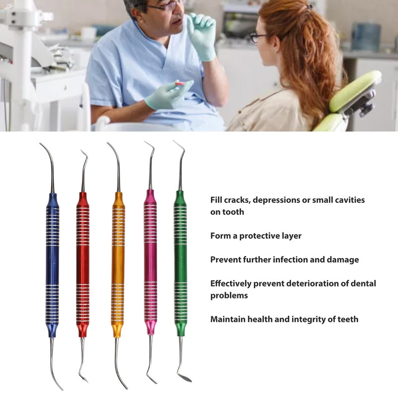 5Pcs Dental Gracey Curettes Curette Hand Scaler Universal Surgical Instrument