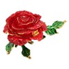 Trinket Box Rose Shape Exquisite Elegant Shiny Jewelry Rings Storage
