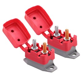 Orifort DC 12V - 24V Automatic Reset Circuit Breaker with Cover Stud Bolt for Car, Boat and More (2Pcs, 20A)