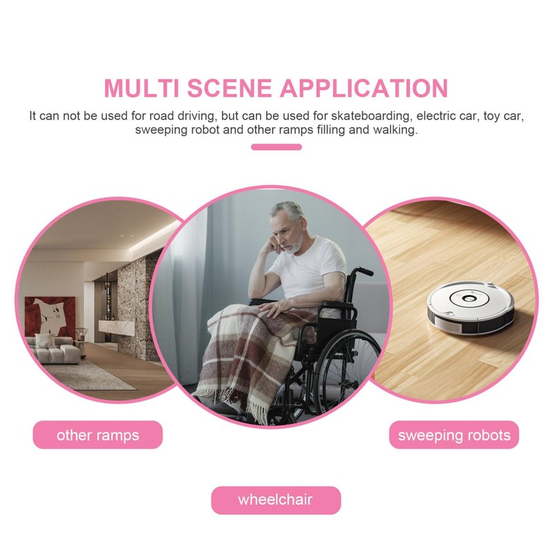 iplusmile 2Pcs Threshold Ramp, Sweeping Robot Climbing Mat Doorways, Wheelchair