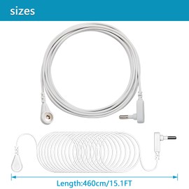 Minidodoca 2 Packaged Grounding Wires and 4 Grounding Wrists, as an Alternative Grounding Cable Accessory for Grounding Pads and Grounding Pads, Suitable for Most Grounding Products