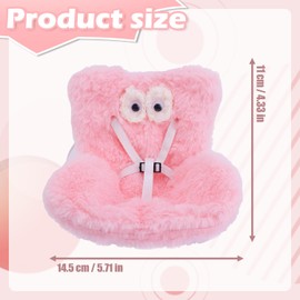 Auto Puppen Sicherheitssitz, Charakter Autositz für Puppen mit weichem pelzigem Kissen, Puppen Sicherheitssitz für den Auto Innenraum, Puppensicherheitssitz, zur Präsentation von 10–17cm Spielzeug