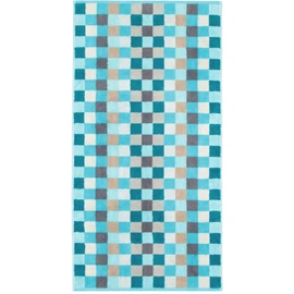Cawö Home Handtücher Unique Karo 942 türkis - 44 Gästetuch 30x50 cm
