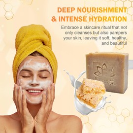 Relaxcation GOAT MILK SOAP BARS - MADE IN USA FROM FRESH GOAT MILK | Hand and Body Soap For Eczema, Psoriasis & Dry Sensitive Skin | Soft and Moisturizing | Natural Soap Bar |100% Handmade | 3 Bars