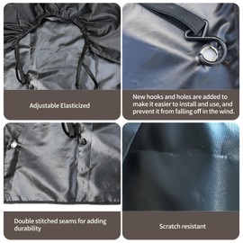 4pcs Tire Covers for RV Wheel, Oxford Waterproof Car Wheel Cover Windproof Tire Protection Cover for RV, SUV, Truck, Trailer, Camper, with Hooks and Elastic Cord (27-29 inch)