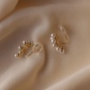 AJIRO ACCESSORY am0559-a P340 Earring, Pearl, Gift, Gift, Wedding, Graduation,