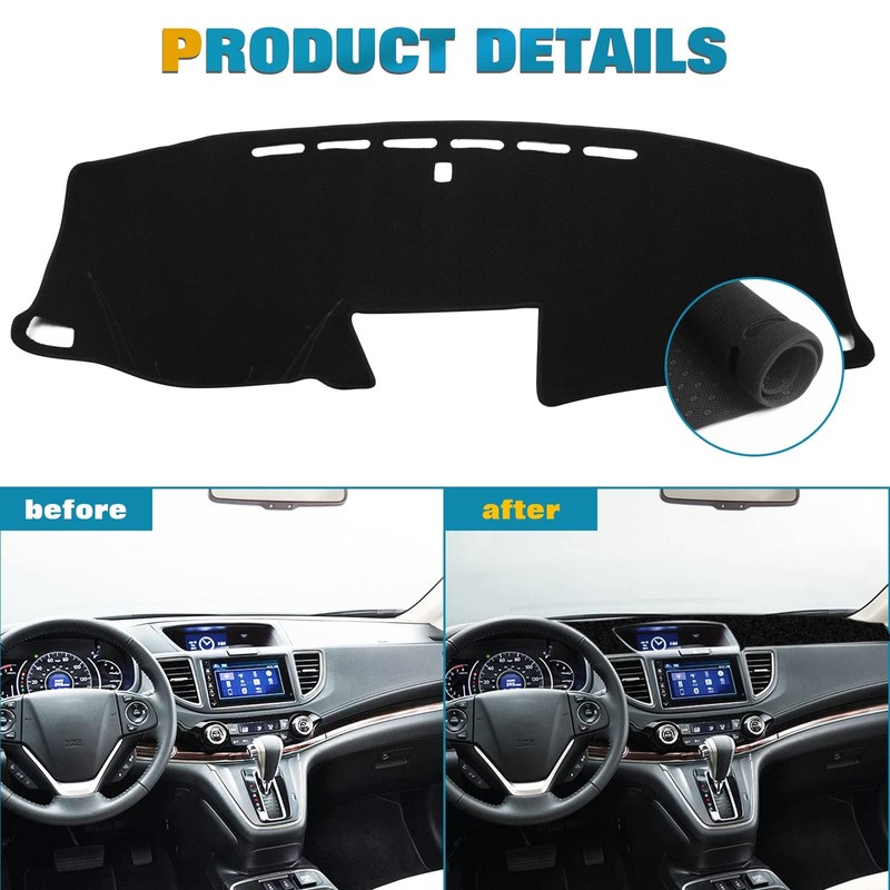Xotic Tech Center Console Dashboard Mat Pre-Cut Non-Slip Sunshield Sun