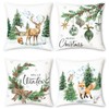 Bonhause Winter Forest Animal Throw Pillow Covers 18 x 18