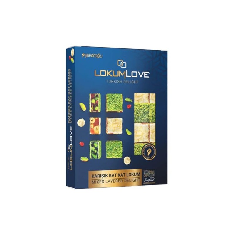 Sekeroglu Love Mixed Layered Delight Turkish Delight 350 Gram x