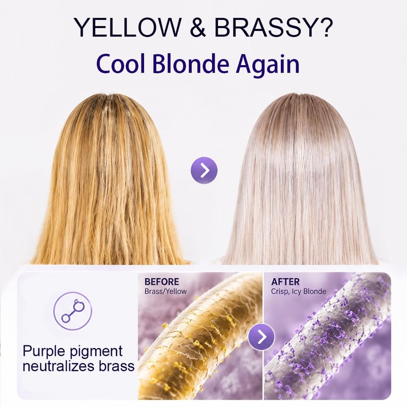 2PCS Purple Toning Shampoo Bar for Blonde Hair, 6oz