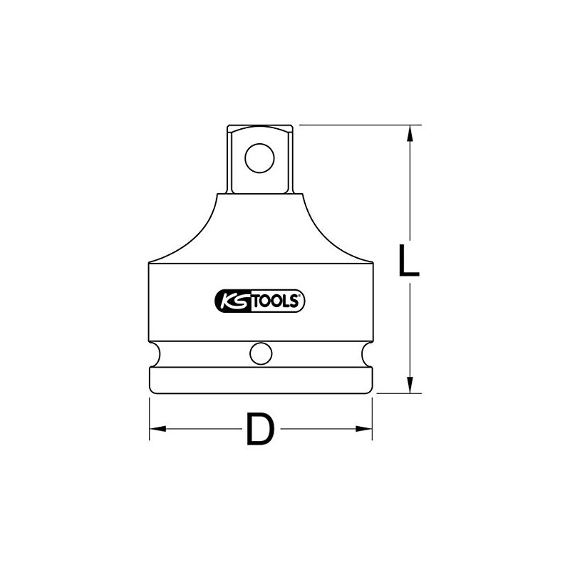 KS TOOLS 450.0478 1" Impact bit socket for hexagon screws,