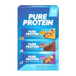 PURE Protein Bars, Variety Pack, 1.76 oz, 23-count