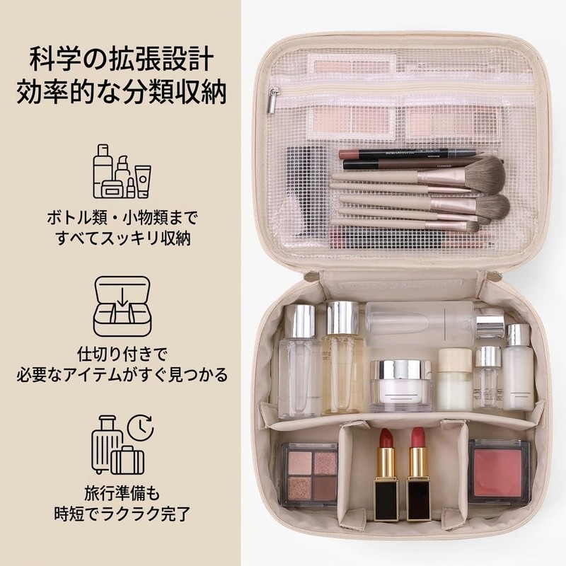 XIAOXIAODEDIAN Cosmetic and Skincare Handbag, Hangable, Large Capacity, Convenient Storage,