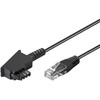 Goobay 51236 TAE-F Cable for DSL/VDSL, Black, 15m Length