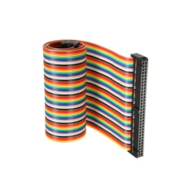 DMiotech Pack of 1 64 Pins IDC Wire Flat Ribbon Cable Rainbow 16.9 Inch Size 2. 54 cm Pitch Type B Board Bypass Bypass Wires for Computer Audio Systems