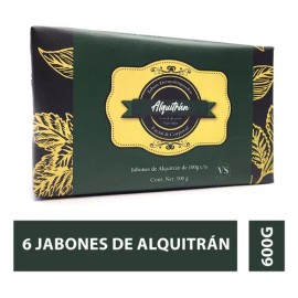 6 Pack Jabón Natural Alquitrán Hulla, (caspa Psoriasis) 600g