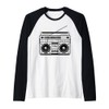 Retro Tape Deck Box Raglan Baseball Tee