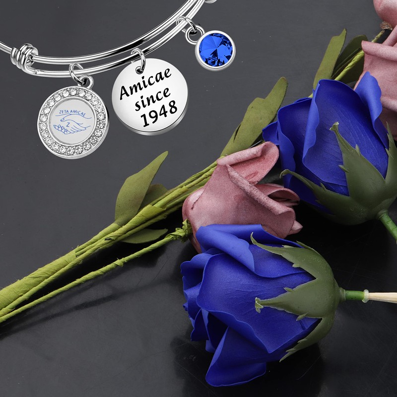 AKTAP Zeta Amicae Pendant Bracelet Amicae Since 1948 Sorority Jewelry
