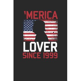 Merica Lover Since 1999: Graph Paper Notebook - Birthday Gift Idea For Women And Men
