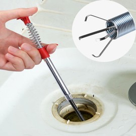 Jebousike Flexible Grabber Claw Pick Up Reacher Tool (Drain Clog Remove Tool), With 4 Claws Bendable Hose Pickup Reaching Assist Tool for Litter Pick, Home and Kitchen Sink, Drains, Toilet (63 inch)