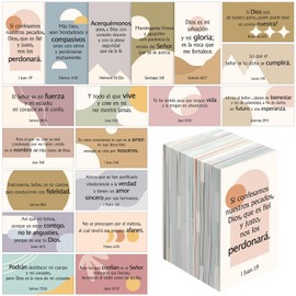 Motiskyy 200 Pcs Spanish Prayer Cards Unique Christian Cards with Inspirational Bible Verses and Mini Scripture Inspirational Spanish Christian Gifts for Daily Encouragement, 20 Styles (Boho)
