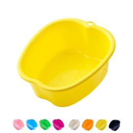 AXLOFO® Large Foot Bath Bowl, Thick Sturdy Plastic Foot Tub, Foot Bath for Foot Bath, Spa and Foot Bath Massage, Pedicure, Callus, Cuticles and Detoxification (Foot Pelvis Yellow)