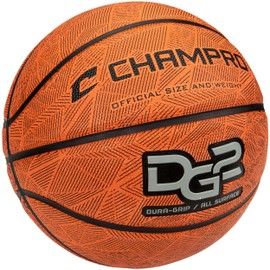 CHAMPRO Dura-Grip 230 Rubber Basketball, Women's Size 28.5, Orange