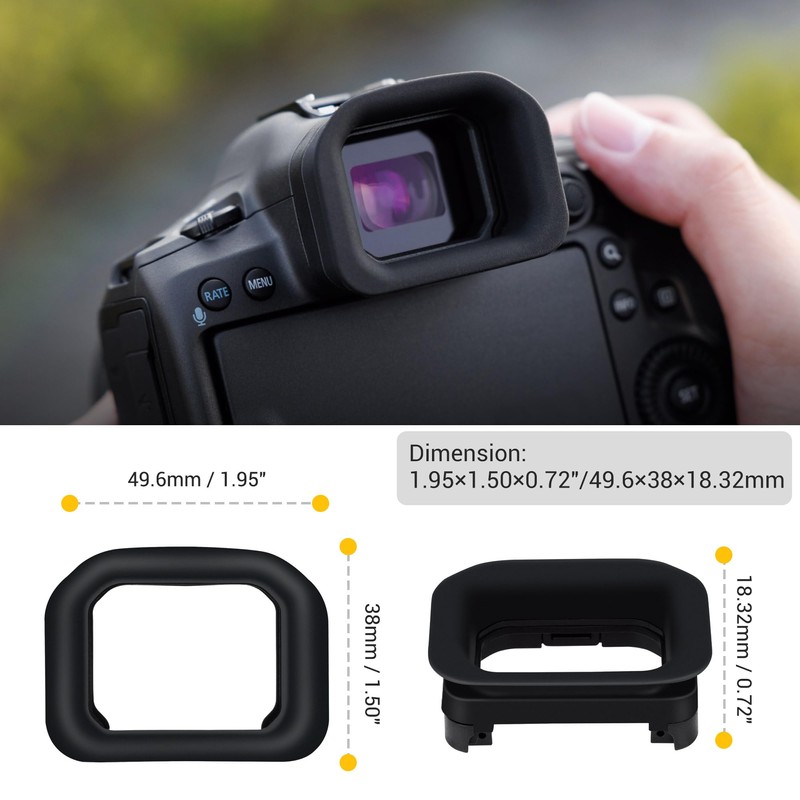 EOS R5 Mark II Eyecup, Extended Soft Silicon R5II Eye